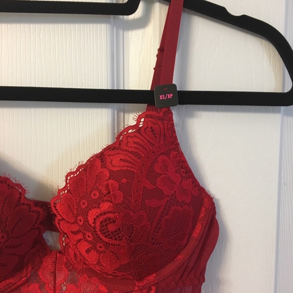La Senza Sexy Red Merrywidow 2 piece set - Picture 3 of 8